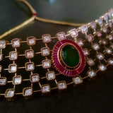 UNCUT POLKI KUNDAN JADAU CHOKER WITH EARRINGS