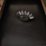 REAL LABRADORITE AND MOTHER OF PEARL RING