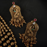 FINEST QUALITY TEMPLE NECKLACE WITH EARRINGS