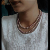 SEMI PRECIOUS STONE DOUBLE LAYER STRING