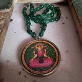 WEAR ME EXCLUSIVE GODDESS LAXMI NECKLACE IN ONYX STRING
