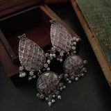 TRIBAL SILVER PLATED EARRINGS