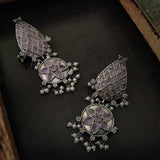 TRIBAL SILVER PLATED EARRINGS