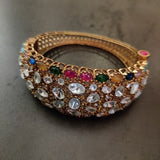 FINEST QUALITY REAL GOLD PLATED POLKI KUNDAN BANGLE