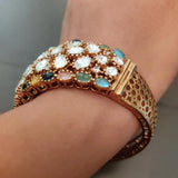 FINEST QUALITY REAL GOLD PLATED POLKI KUNDAN BANGLE