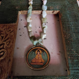 WEAR ME EXCLUSIVE BUDHA PENDANT SINGLE LAYER SEMI PRECIOUS STONE STRING