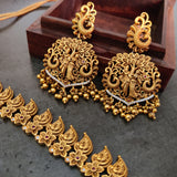 FINEST QUALITY TEMPLE NECKLACE WITH EARRINGS