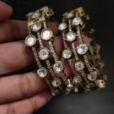 DESIGNER EXCLUSIVE POLKI KUNDAN OPENABLE BANGLES (PAIR)