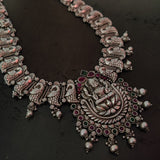 TRIBAL SILVER PLATED NECKLACE WITH EARRINGS