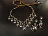 DESIGNER VICTORIAN CHOKER WITH EARRINGS