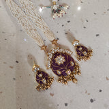 DESIGNER FINEST QUALITY MEENAKARI WORK NECKLACE WITH EARRINGS
