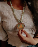 WEAR ME EXCLUSIVE BUDHA PENDANT SINGLE LAYER SEMI PRECIOUS STONE STRING
