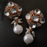 DESIGNER POLKI KUNDAN CHOKER WITH EARRINGS