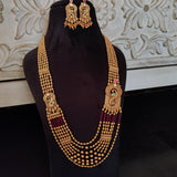 FINEST QUALITY TEMPLE NECKLACE WITH EARRINGS