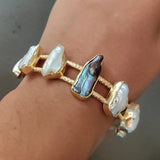 REAL BAROQUE PEARL ADJUSTABLE BANGLE
