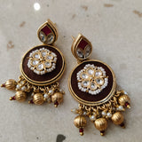 DESIGNER POLKI KUNDAN CHOKER WITH EARRINGS