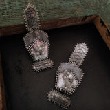 TRIBAL SILVER PLATED EARRINGS