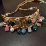 WEAR ME EXCLUSIVE REAL SEMI PRECIOUS STONE CHOKER