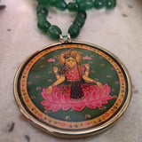 WEAR ME EXCLUSIVE GODDESS LAXMI NECKLACE IN ONYX STRING