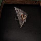 TRIBAL SILVER PLATED RING