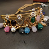 WEAR ME EXCLUSIVE REAL SEMI PRECIOUS STONE CHOKER