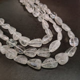 WEAR ME EXCLUSIVE SEMI PRECIOUS STONE (MOON STONE) THREE LAYER STRING
