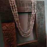 REAL MOON STONE SEMI PRECIOUS THREE LAYER STRING