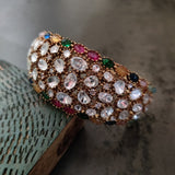 FINEST QUALITY REAL GOLD PLATED POLKI KUNDAN BANGLE