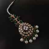 FINEST QUALITY POLKI KUNDAN CHOKER WITH EARRINGS AND MAANGTIKKA