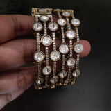 DESIGNER EXCLUSIVE POLKI KUNDAN OPENABLE BANGLES (PAIR)