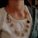 SEMI PRECIOUS STONE NECKPIECE