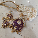 DESIGNER FINEST QUALITY MEENAKARI WORK NECKLACE WITH EARRINGS