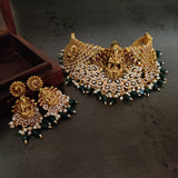 FINEST QUALITY TEMPLE CHOKER WITH EARRINGS