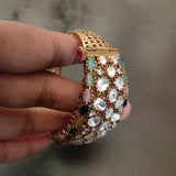 FINEST QUALITY REAL GOLD PLATED POLKI KUNDAN BANGLE
