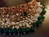 VICTORIAN STATEMENT CHOKER WITH EARRINGS