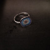 SILVER STUDDED RING