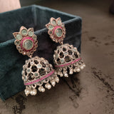 TRIBAL SILVER PLATED EARRINGS