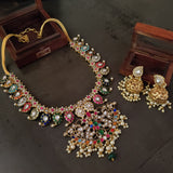 EXCLUSIVE REAL GOLD PLATED NECKPIECE WITH EARRINGS