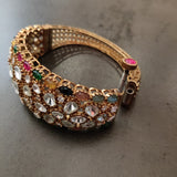 FINEST QUALITY REAL GOLD PLATED POLKI KUNDAN BANGLE