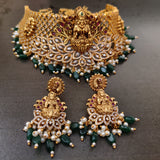 FINEST QUALITY TEMPLE CHOKER WITH EARRINGS