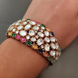 FINEST QUALITY REAL GOLD PLATED POLKI KUNDAN BANGLE