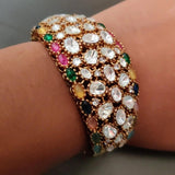 FINEST QUALITY REAL GOLD PLATED POLKI KUNDAN BANGLE
