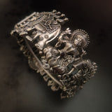 TRIBAL SILBVER PLATED TEMPLE BANGLE