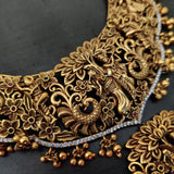 FINEST QUALITY TEMPLE NECKLACE WITH EARRINGS
