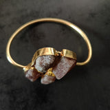 WEAR ME EXCLUSIVE REAL DRUZY STONE ADJUSTABLE BANGLE