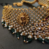 FINEST QUALITY TEMPLE CHOKER WITH EARRINGS