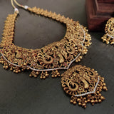 FINEST QUALITY TEMPLE NECKLACE WITH EARRINGS