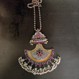 SILVER PLATED TRIBAL NECKLACE IN ANTIQUE FINISH