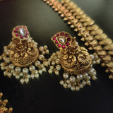 WEAR ME EXCLUSIVE DESIGNER TEMPLE NECKLACE WITH EARRINGS