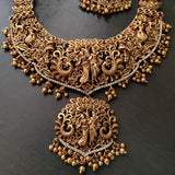 FINEST QUALITY TEMPLE NECKLACE WITH EARRINGS